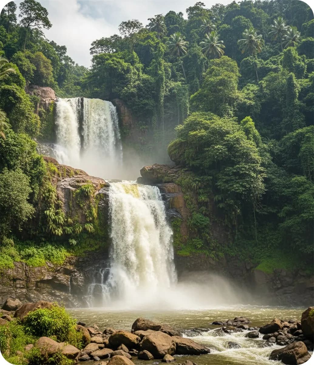 Courtallam Falls, a waterfall Zion Taxi serves from Madurai